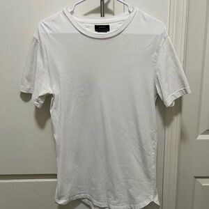 Zara Men's Classic White Short Sleeve Tee